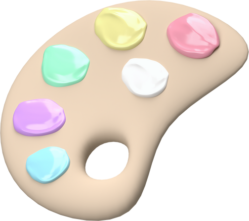 3d painting pallete icon